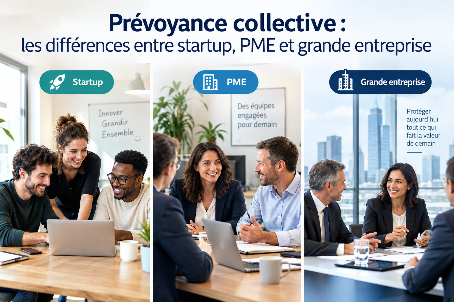 Prévoyance collective : les différences entre startup, PME et grande entreprise